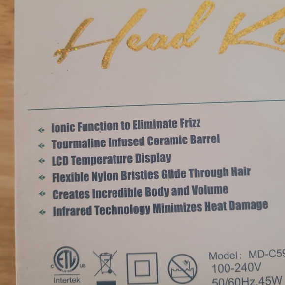 NEW Head Kandy The Perfectionist Infrared Thermal Round Curling Brush 32mm Mint - Picture 5 of 5